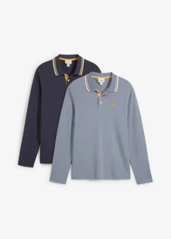 Herren bonprix Shirts & Polos|Große Größen|Poloshirt aus reiner Bio-Baumwolle (2er Pack)