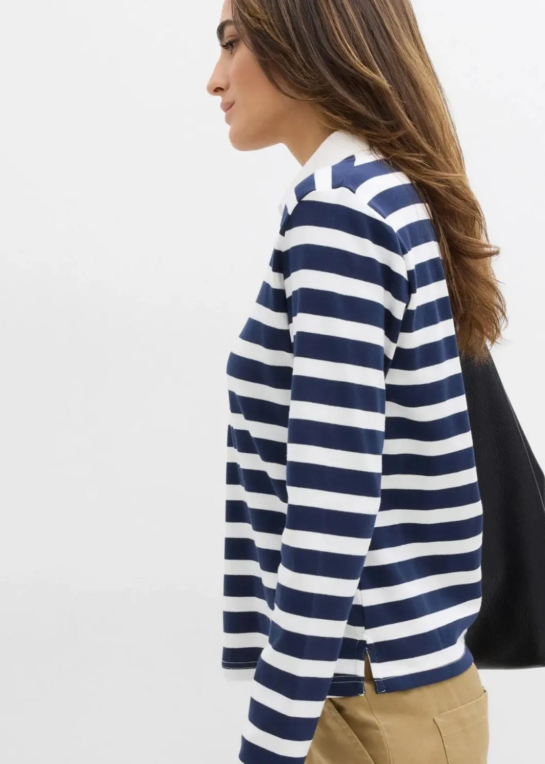 Damen bonprix Bekleidung·Röcke|Nachhaltigere Materialien|Poloshirt aus schwerer Bio-Baumwolle