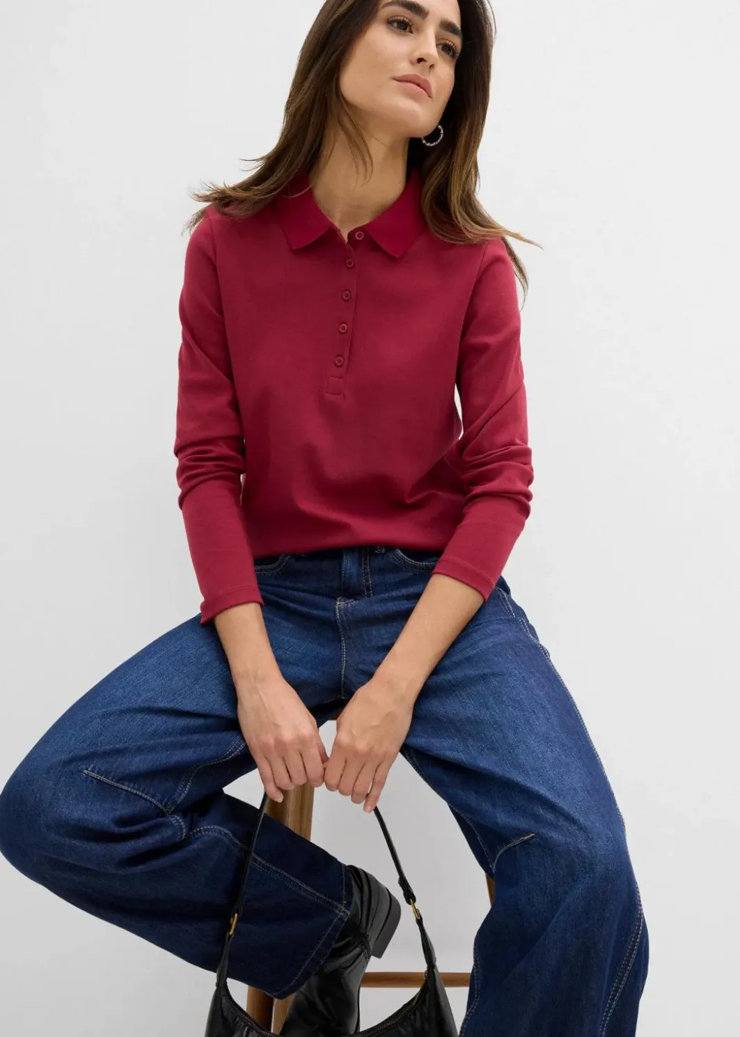 Clearance Poloshirt aus schwerer Bio-Baumwolle Damen Nachhaltigere Materialien|Shirts & Tops