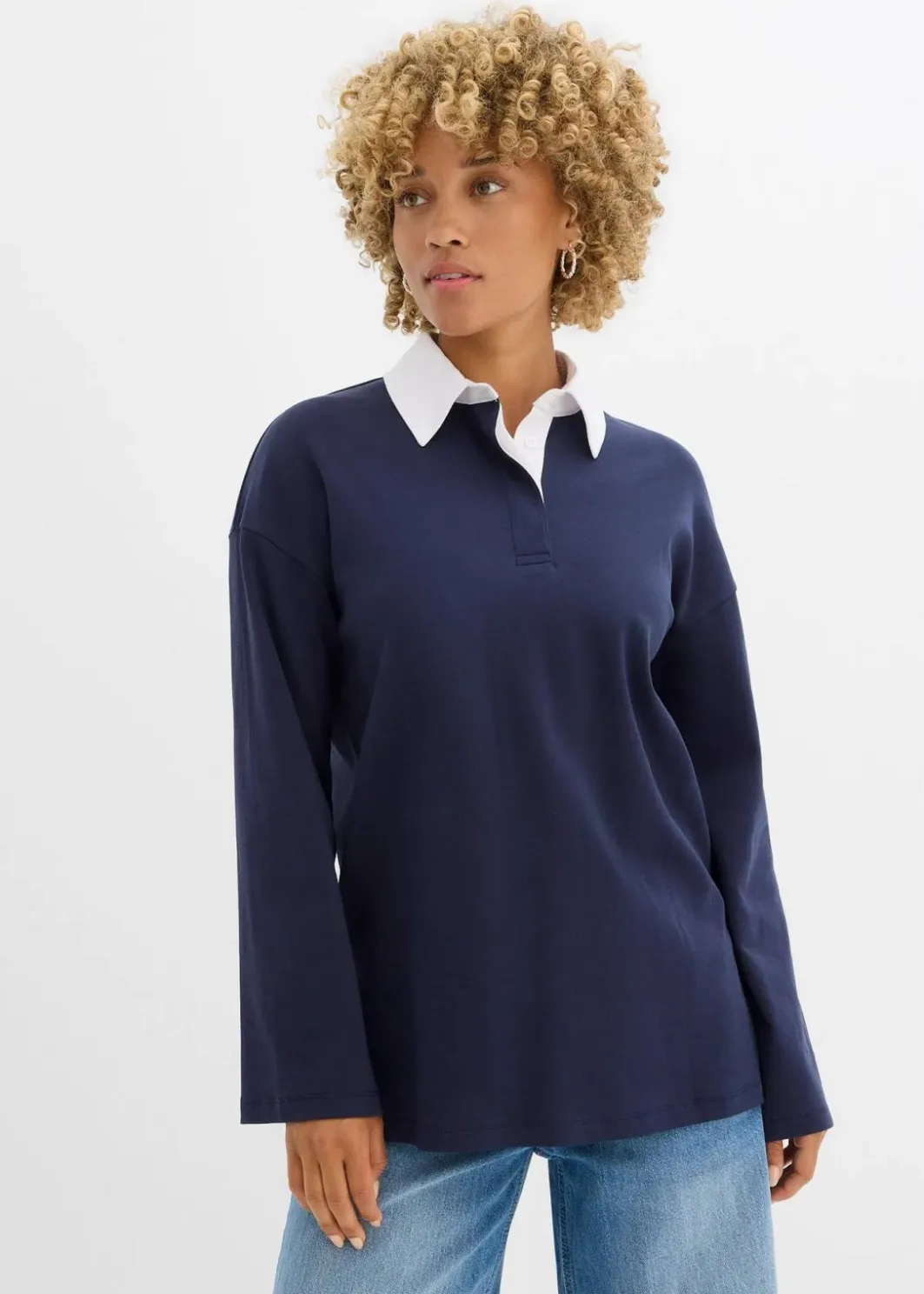 Poloshirt aus schwerer Bio-Baumwolle Damen Shirts & Tops|Nachhaltigere Materialien