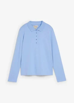 Damen bonprix Nachhaltigere Materialien|Shirts & Tops|Poloshirt aus schwerer Bio-Baumwolle