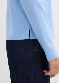 Damen bonprix Nachhaltigere Materialien|Shirts & Tops|Poloshirt aus schwerer Bio-Baumwolle