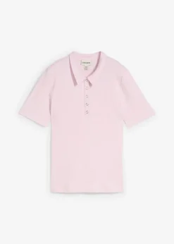 Damen bonprix Shirts & Tops|Poloshirt aus Viskose-Mix