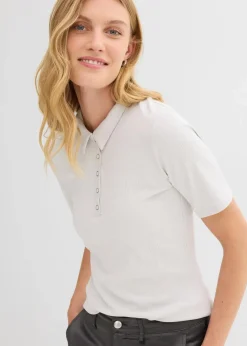 Online Poloshirt aus Viskose-Mix Damen Shirts & Tops