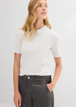 Online Poloshirt aus Viskose-Mix Damen Shirts & Tops