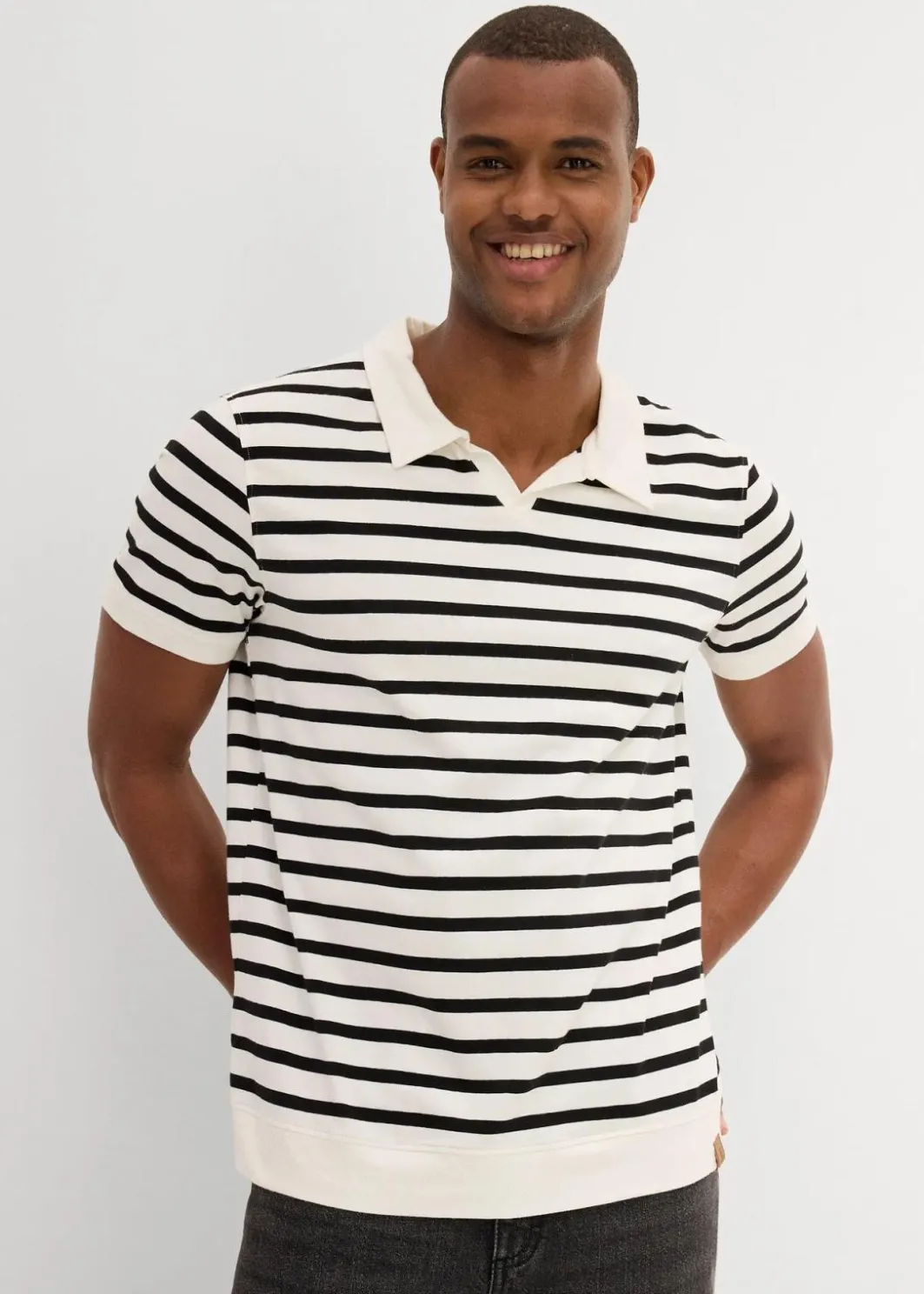 Herren bonprix Shirts & Polos|Große Größen|Poloshirt mit Bio-Baumwolle