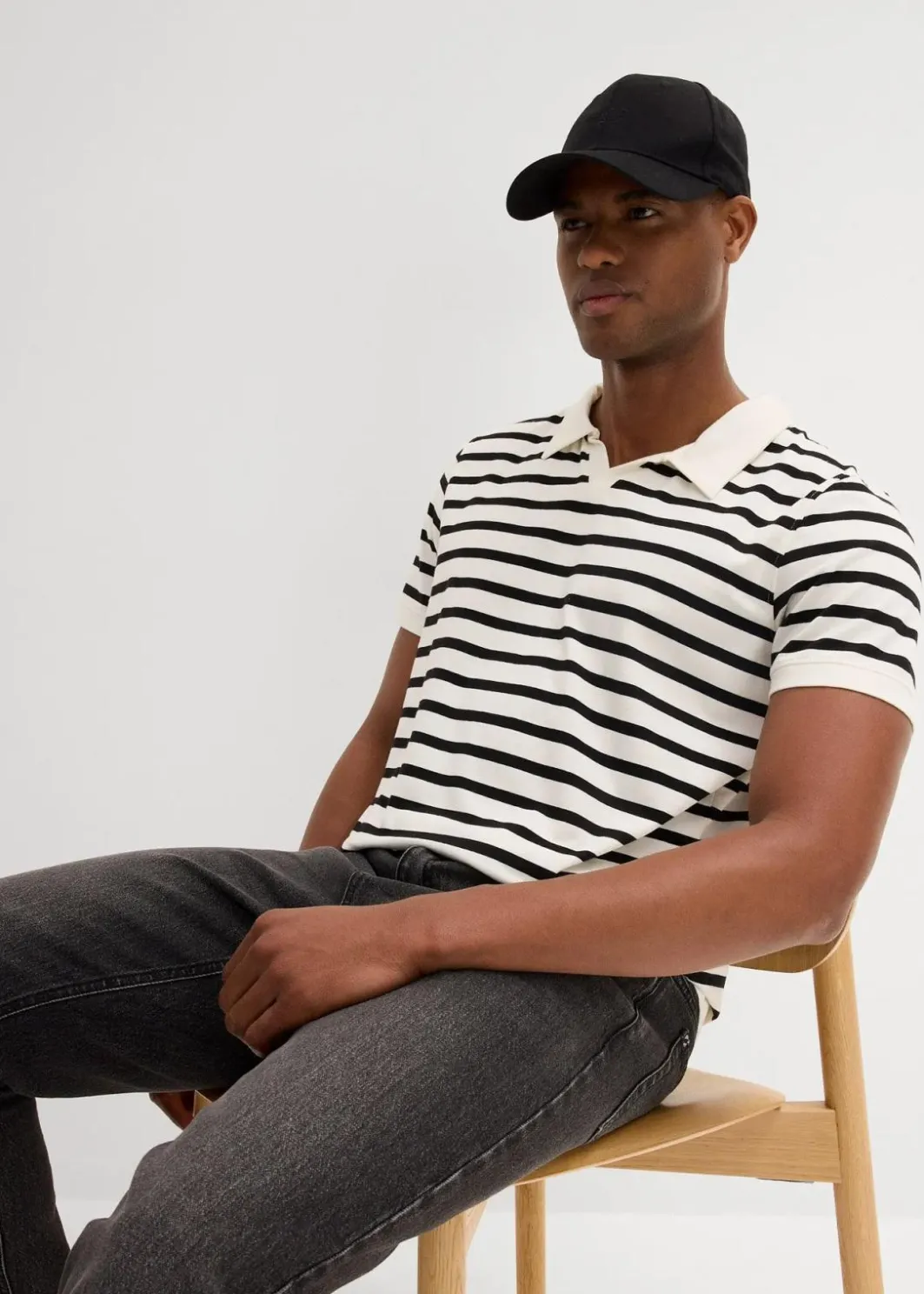 Herren bonprix Shirts & Polos|Große Größen|Poloshirt mit Bio-Baumwolle