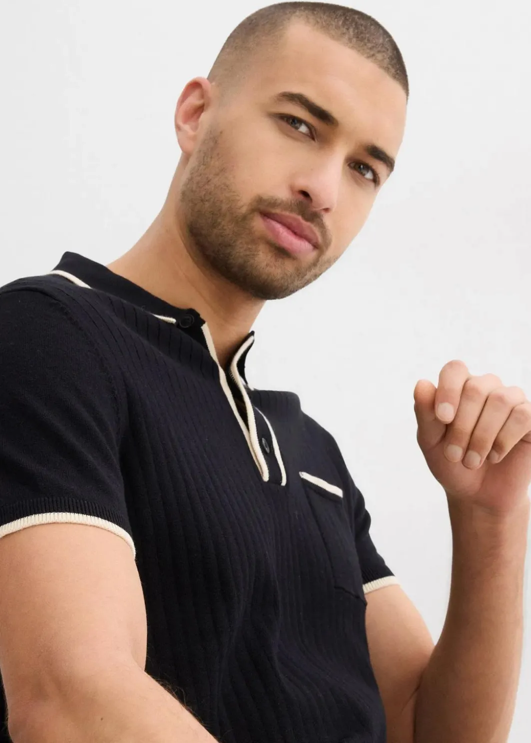 Herren bonprix Shirts & Polos|Poloshirt mit Kontrastdetails