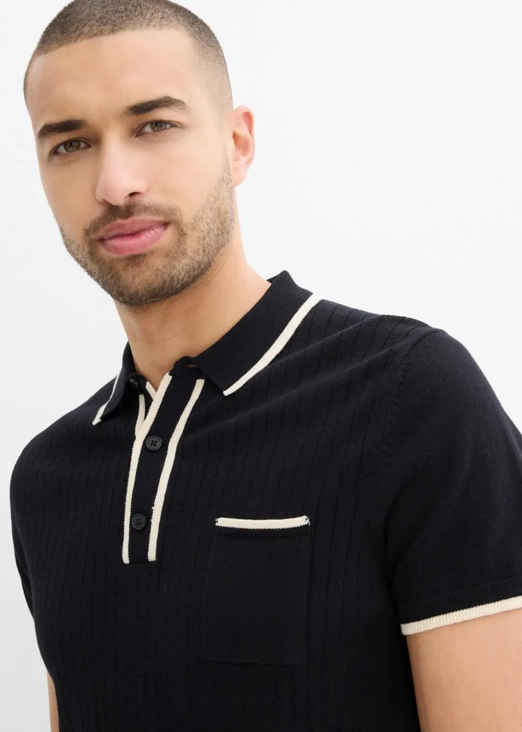 Herren bonprix Shirts & Polos|Poloshirt mit Kontrastdetails