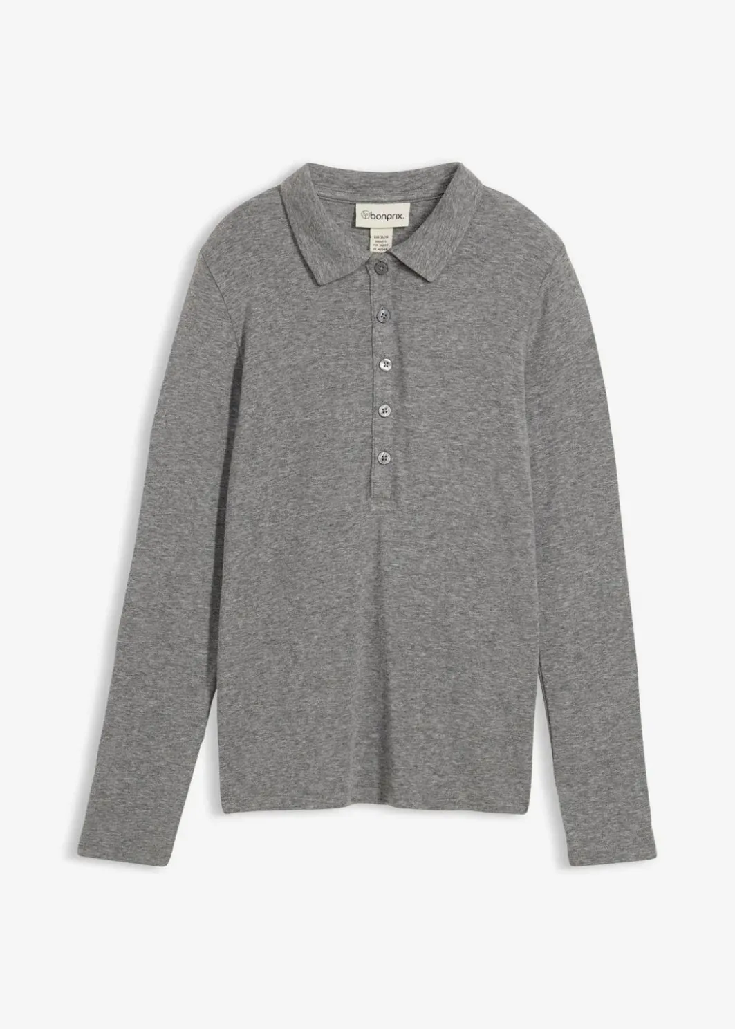 Damen bonprix Shirts & Tops|Poloshirt mit Woll-Anteil