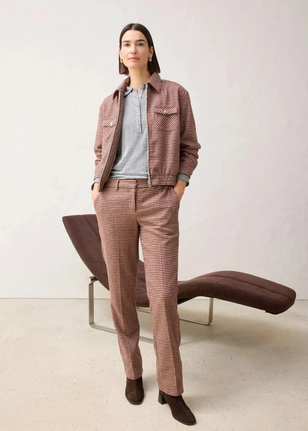 Damen bonprix Shirts & Tops|Poloshirt mit Woll-Anteil