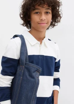 Kinder bonprix Jungen 9-16 Jahre·Bademode|Jungen 9-16 Jahre·Sweat & Strick|Polo-Sweatshirt aus reiner Bio-Baumwolle