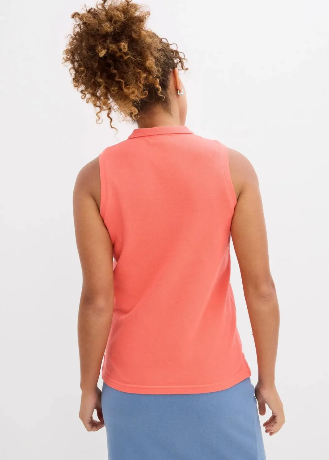 Damen bonprix Bekleidung·Röcke|Basics|Polo-Top aus reiner Bio-Baumwolle
