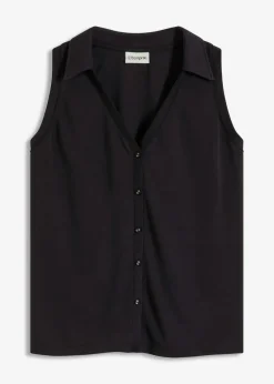 Damen bonprix Shirts & Tops|Polotop aus Viskose-Piqué
