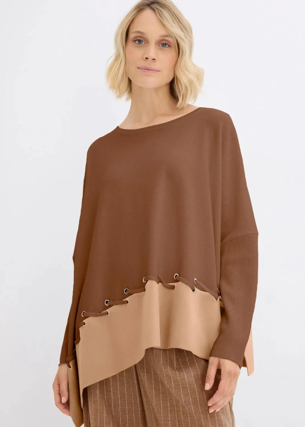 Damen bonprix Bekleidung·Umstandsmode|Bekleidung·Jeans|Poncho Feinstrickpullover