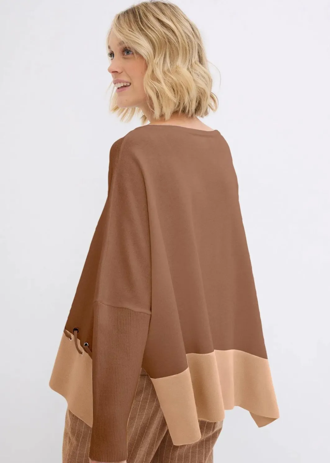 Damen bonprix Bekleidung·Umstandsmode|Bekleidung·Jeans|Poncho Feinstrickpullover