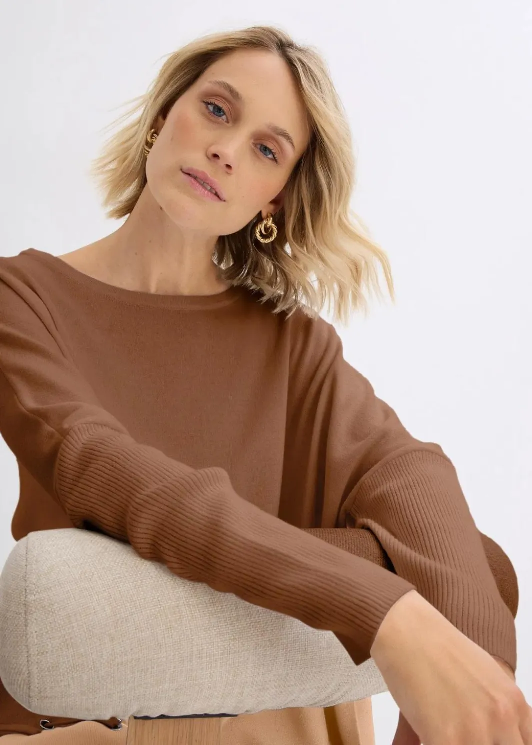 Damen bonprix Bekleidung·Umstandsmode|Bekleidung·Jeans|Poncho Feinstrickpullover