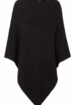 Damen bonprix Ponchos|Schuhe & Accessoires In Spezialgrößen·Tücher & Ponchos|Poncho mit Kaschmiranteil