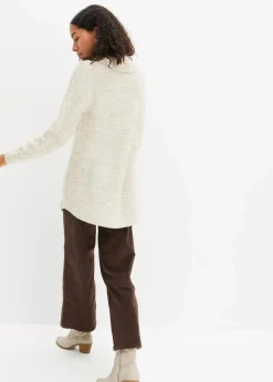 Damen bonprix Pullover & Strickjacken|Strickmode|Poncho-Longpullover, Langarm