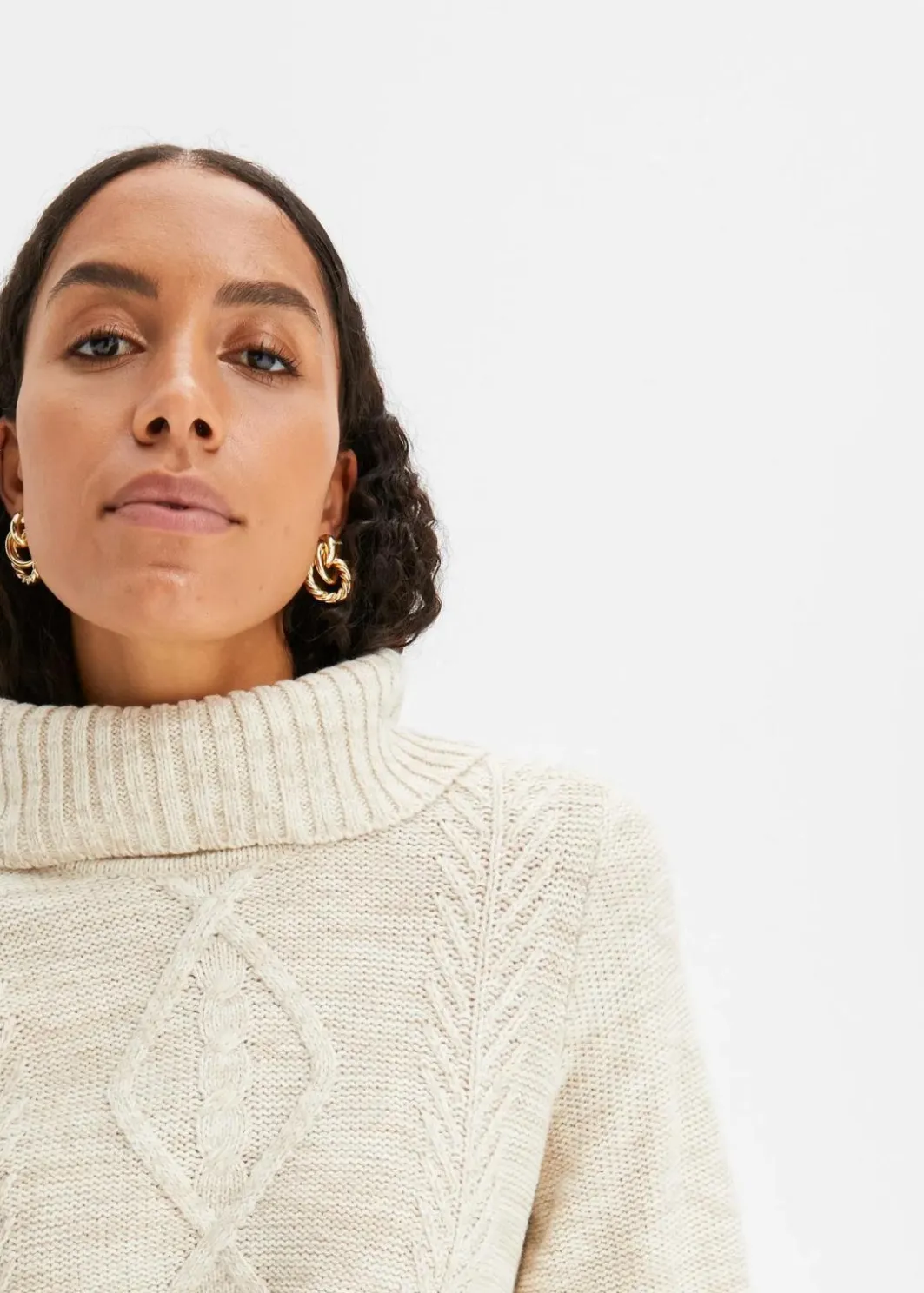Damen bonprix Pullover & Strickjacken|Strickmode|Poncho-Longpullover, Langarm