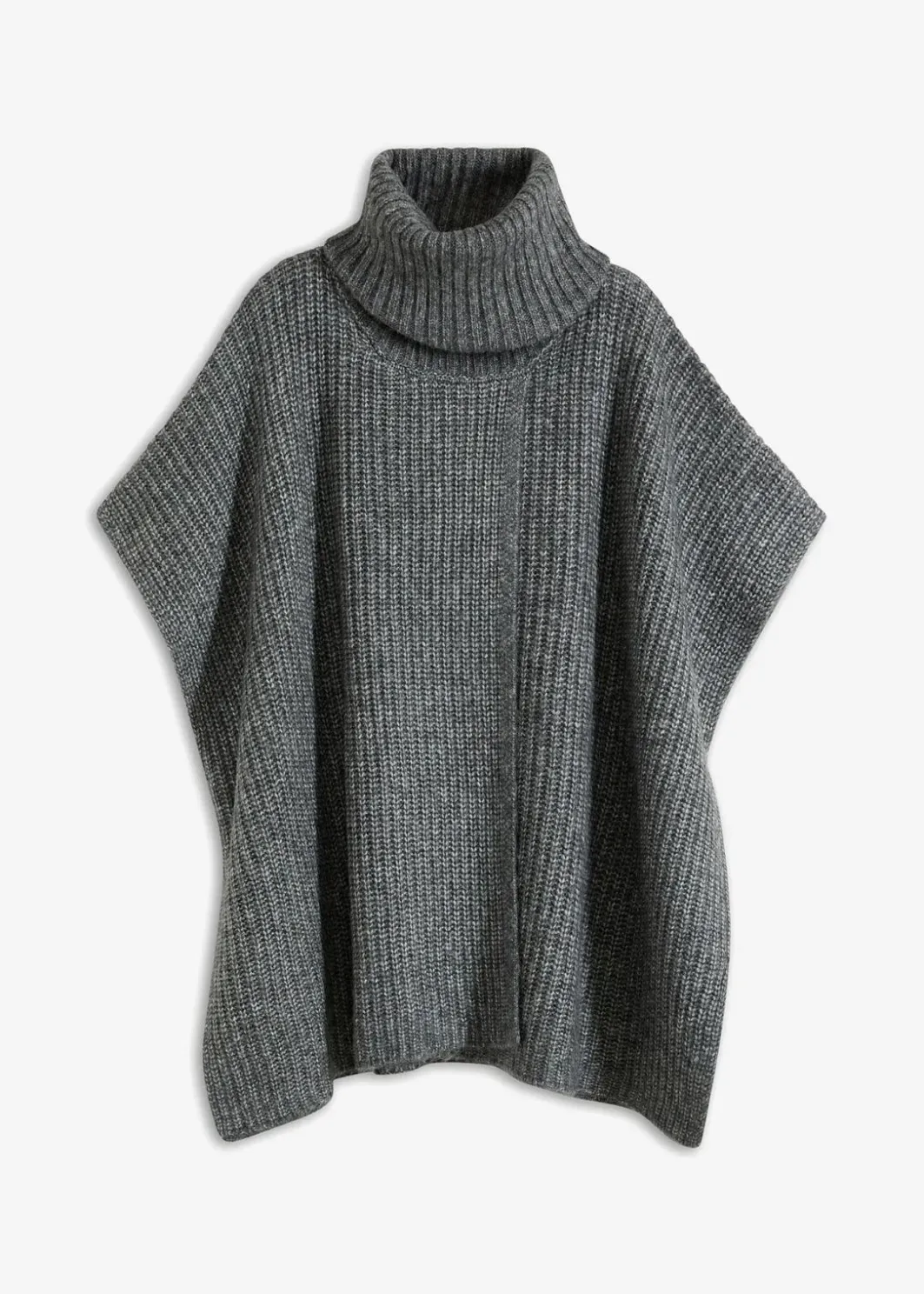 Damen bonprix Pullover & Strickjacken|Strickmode|Poncho-Pullover mit Wollanteil