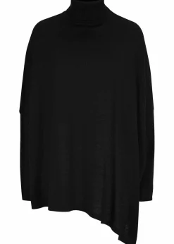 Damen bonprix Bekleidung·Umstandsmode|Bekleidung·Jeans|Poncho-Rollkragenpullover mit asymmetrischem Schnitt