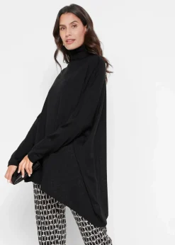 Damen bonprix Bekleidung·Umstandsmode|Bekleidung·Jeans|Poncho-Rollkragenpullover mit asymmetrischem Schnitt