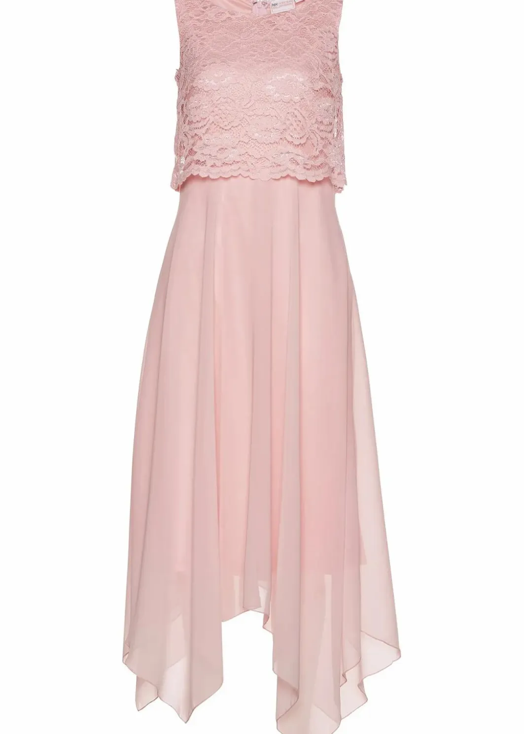 Damen bonprix Kleider|Festliche Mode|Premium Chiffonkleid mit Spitze