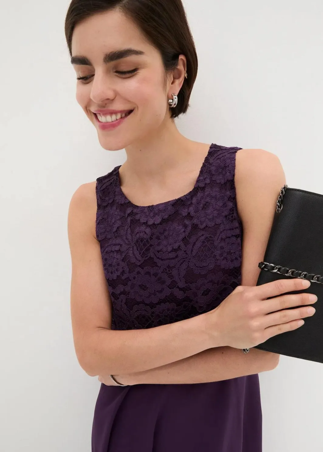 Outlet Premium Chiffonkleid mit Spitze Damen Kleider|Festliche Mode