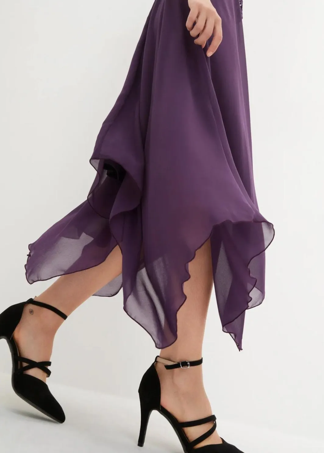 Outlet Premium Chiffonkleid mit Spitze Damen Kleider|Festliche Mode
