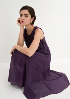 Outlet Premium Chiffonkleid mit Spitze Damen Kleider|Festliche Mode