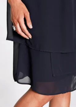 Damen bonprix Bekleidung·Pullover & Strickjacken|Festliche Mode|Premium Kleid mit Applikation