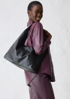 Damen bonprix Taschen|Premium|Premium Ledershopper