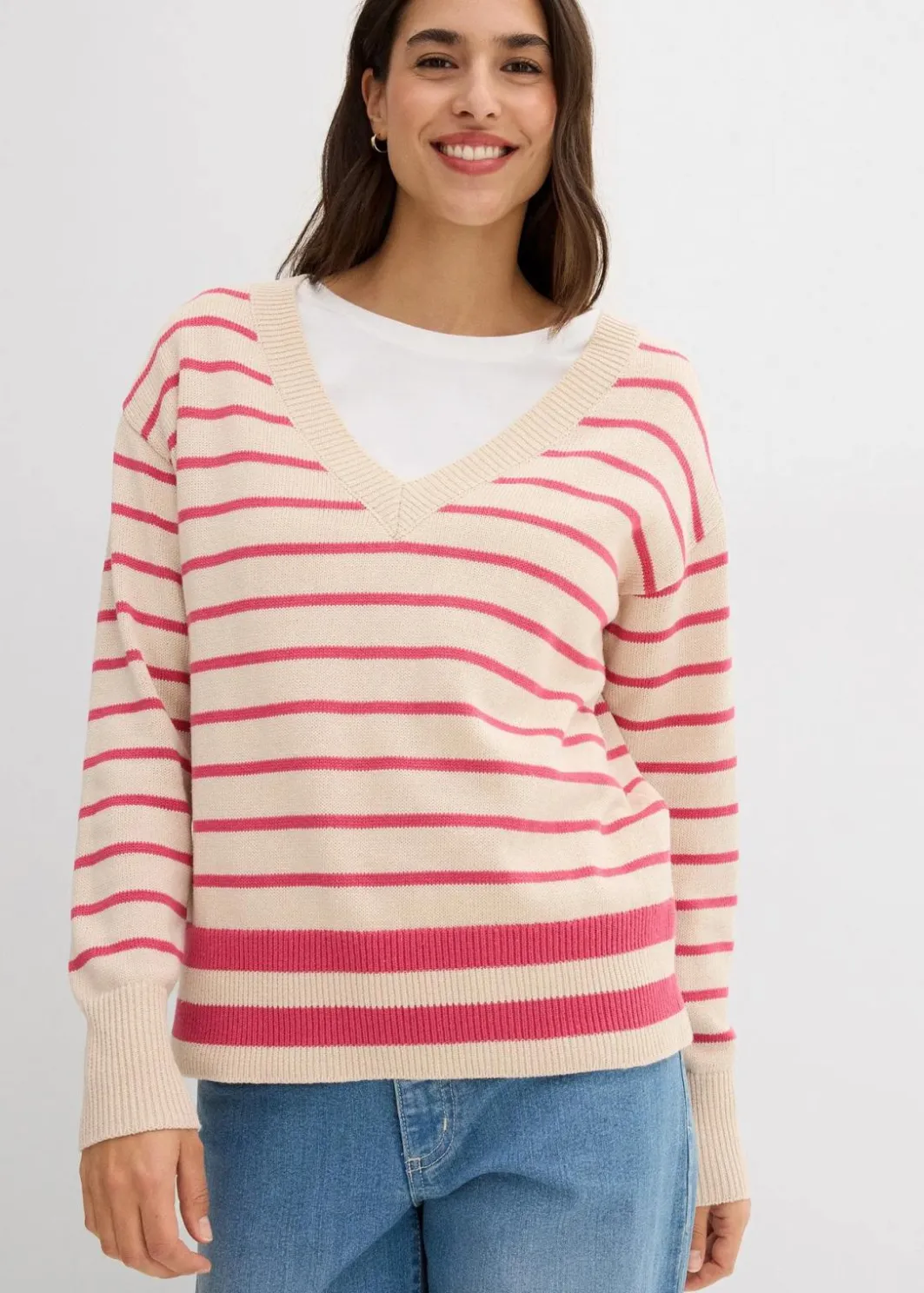 Damen bonprix Bekleidung·Umstandsmode|Bekleidung·Jeans|Pullover aus Baumwollmix