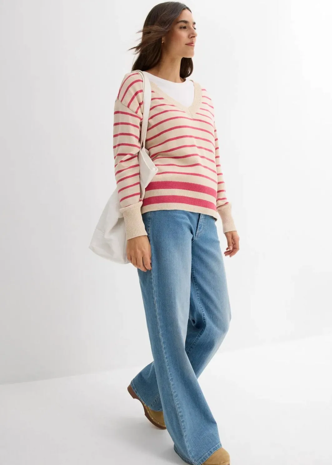 Damen bonprix Bekleidung·Umstandsmode|Bekleidung·Jeans|Pullover aus Baumwollmix