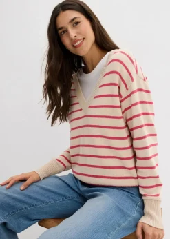 Damen bonprix Bekleidung·Umstandsmode|Bekleidung·Jeans|Pullover aus Baumwollmix