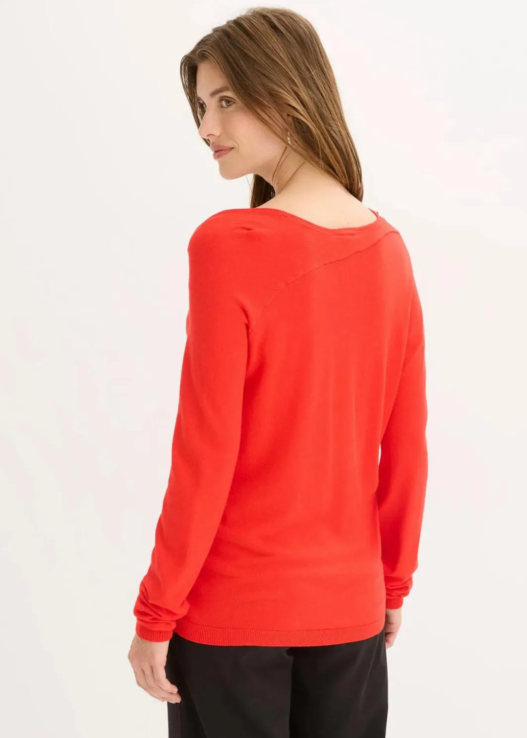 Damen bonprix Pullover & Strickjacken|Strickmode|Pullover aus fließendem Viskose-Mix