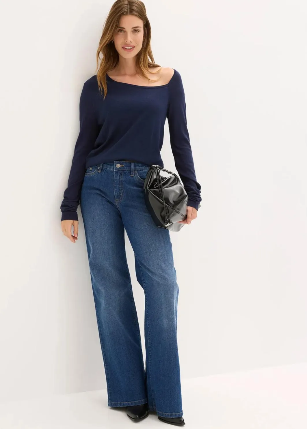 Online Pullover aus fließendem Viskose-Mix Damen Bekleidung·Umstandsmode|Bekleidung·Jeans
