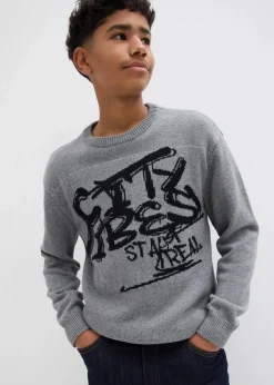 Sale Pullover aus reiner Baumwolle Kinder Jungen 9-16 Jahre·Sweat & Strick