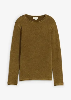 Hot Pullover in gewaschener Optik, Slim Fit Herren Große Größen|Pullover & Strickjacken