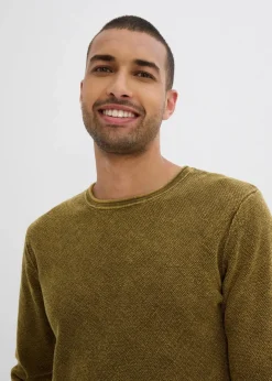 Hot Pullover in gewaschener Optik, Slim Fit Herren Große Größen|Pullover & Strickjacken
