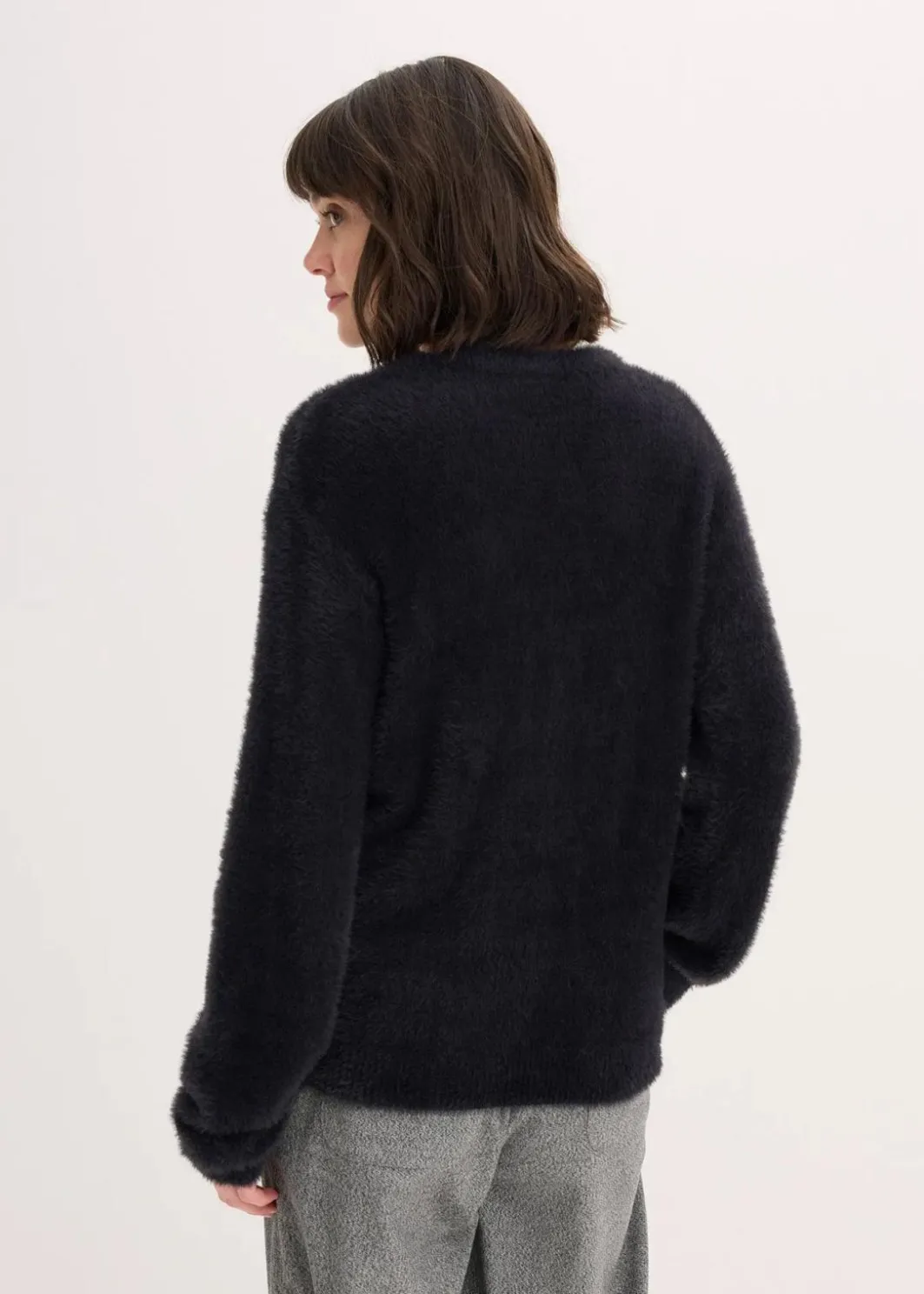 Damen bonprix Pullover & Strickjacken|Strickmode|Pullover in Plüsch-Optik