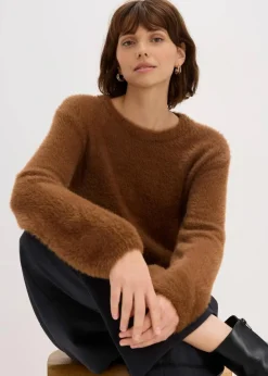 Damen bonprix Bekleidung·Umstandsmode|Pullover & Strickjacken|Pullover in Plüsch-Optik