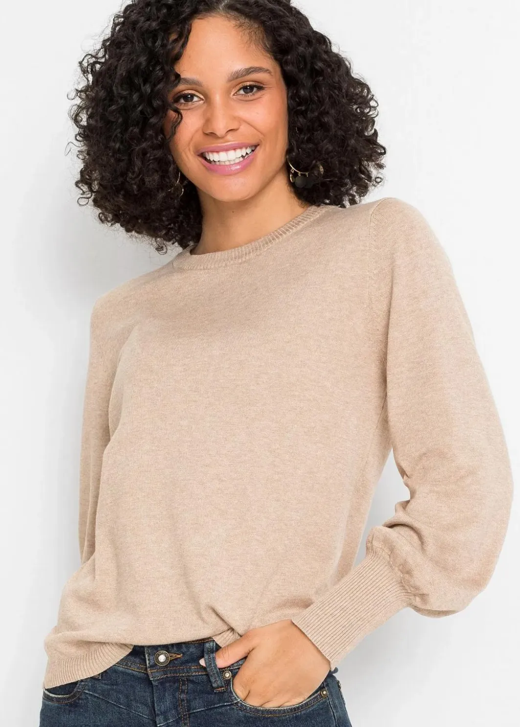 New Pullover mit Ballon-Ärmel Damen Bekleidung·Jeans|Pullover & Strickjacken
