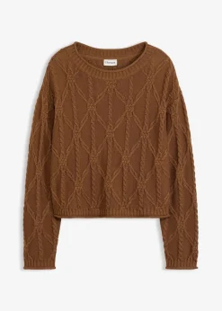 Damen bonprix Pullover & Strickjacken|Strickmode|Pullover mit Baumwollanteil