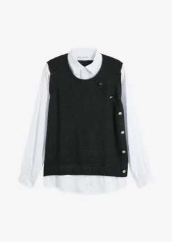 Clearance Pullover mit Blusen-Einsatz Damen Bekleidung·Umstandsmode|Bekleidung·Jeans