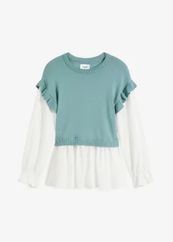 Outlet Pullover mit Blusen-Einsatz Damen Bekleidung·Umstandsmode|Bekleidung·Jeans