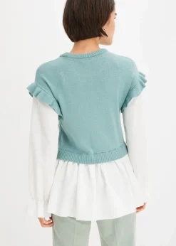 Outlet Pullover mit Blusen-Einsatz Damen Bekleidung·Umstandsmode|Bekleidung·Jeans