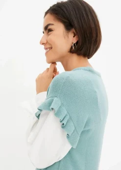 Outlet Pullover mit Blusen-Einsatz Damen Bekleidung·Umstandsmode|Bekleidung·Jeans