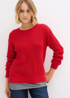 Pullover mit Bluseneinsatz Damen Bekleidung·Umstandsmode|Bekleidung·Jeans